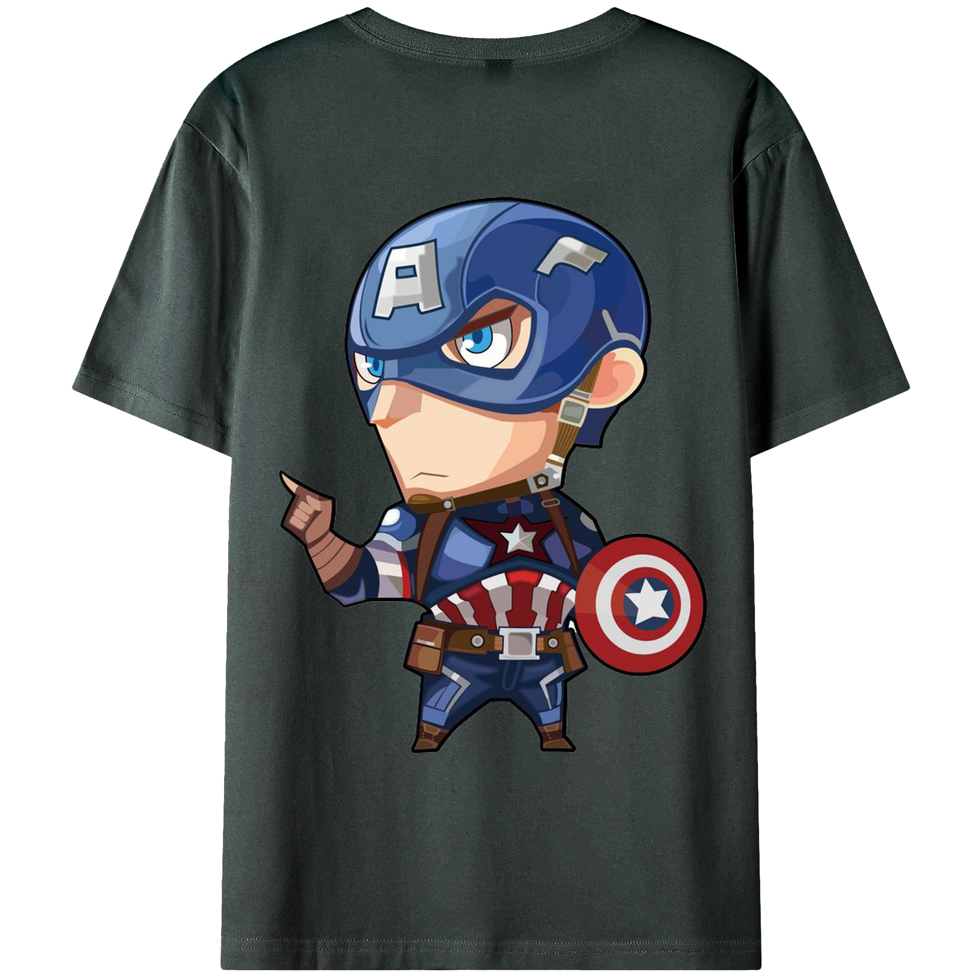（画像用） アベンジャーズ The Avengers 綿100％ メンズ半袖Tシャツ（バックプリント） 通気性